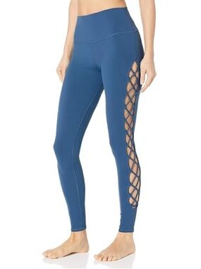 Alo Yoga Interlace High-Waist Blue Lattice Side Leggings